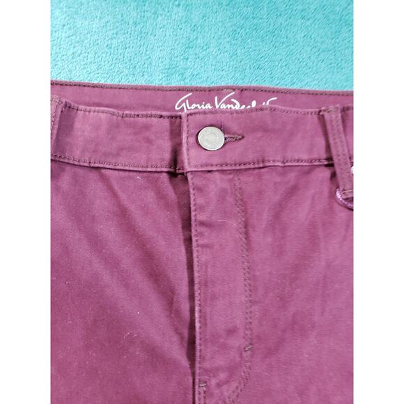 Gloria Vanderbilt Jeans Sz 14 Womens Purple Low Rise Sadie Slim Straight NWT - Picture 10 of 16
